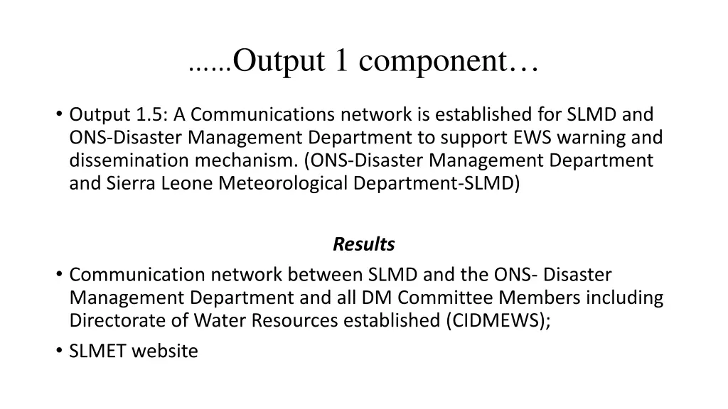 output 1 component 3