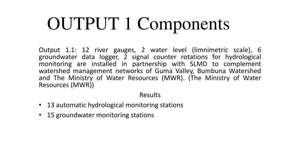 output 1 components