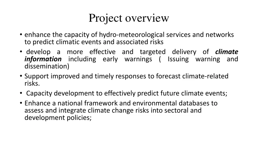 project overview