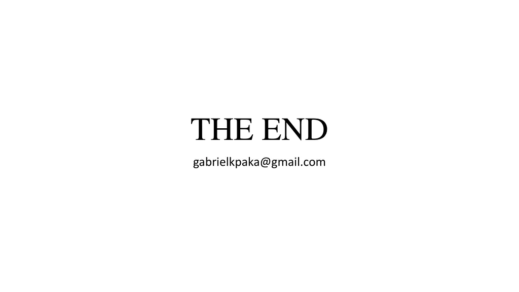 the end