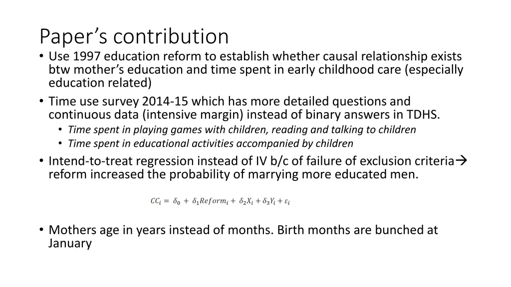 paper s contribution use 1997 education reform