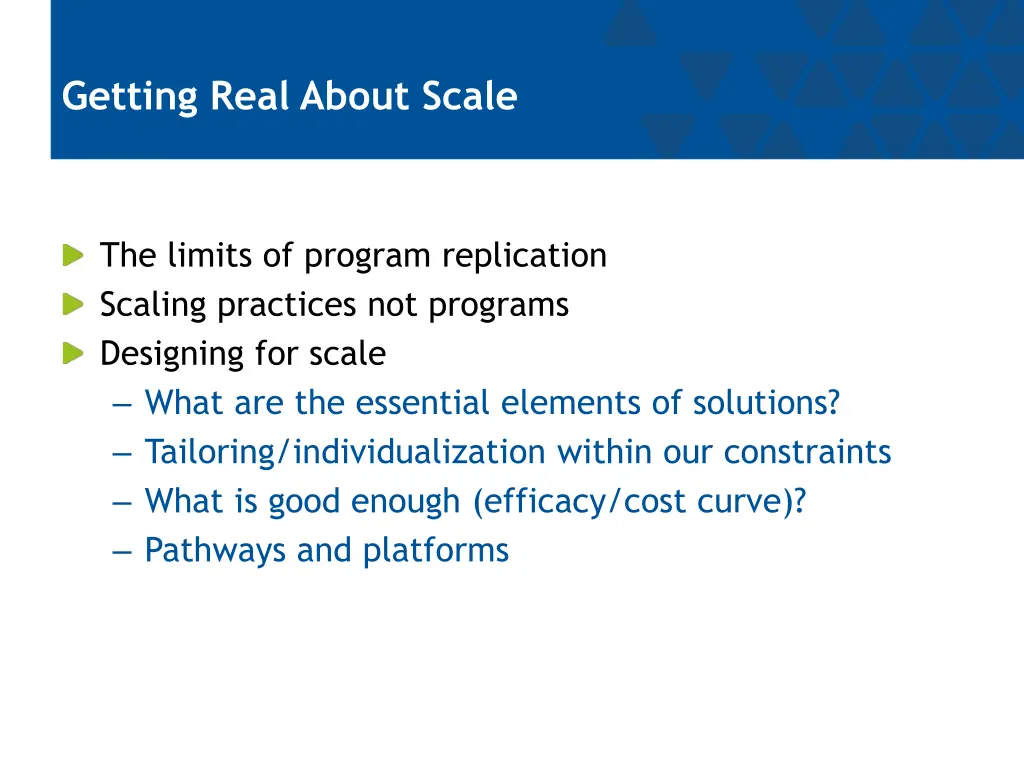 getting real about scale