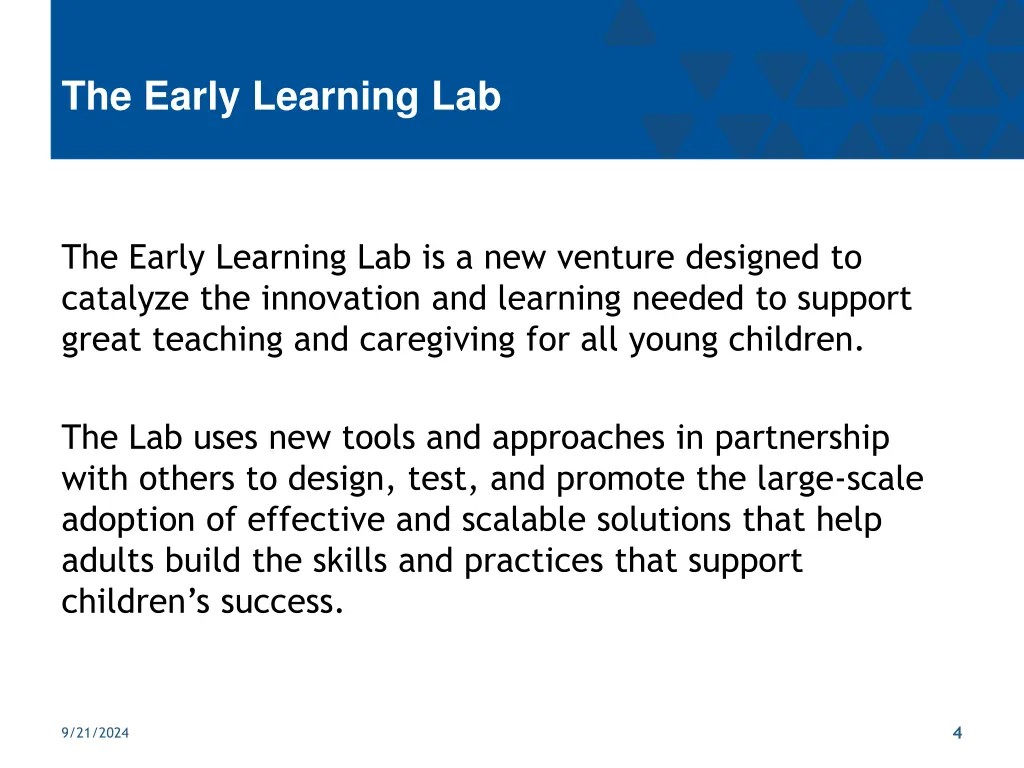 the early learning lab