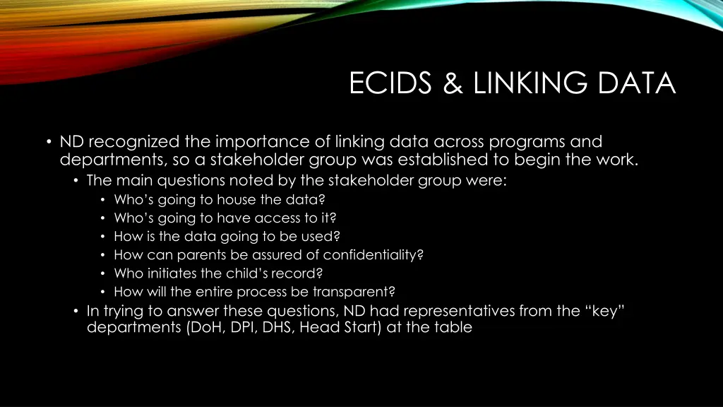 ecids linking data