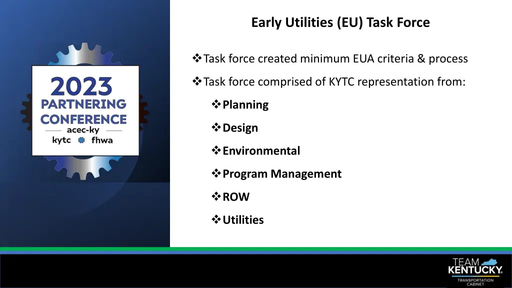 early utilities eu task force