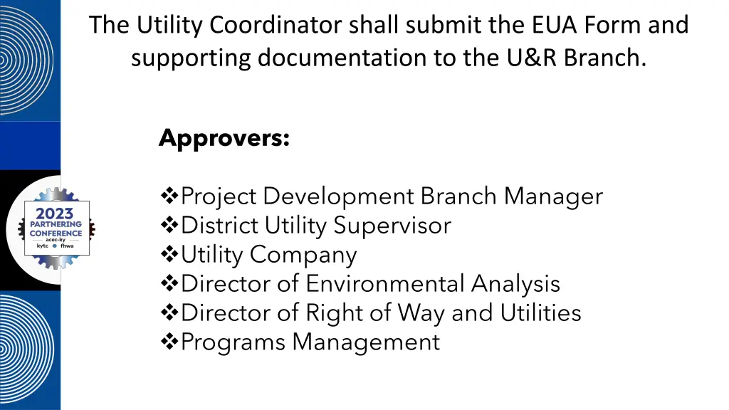 the utility coordinator shall submit the eua form