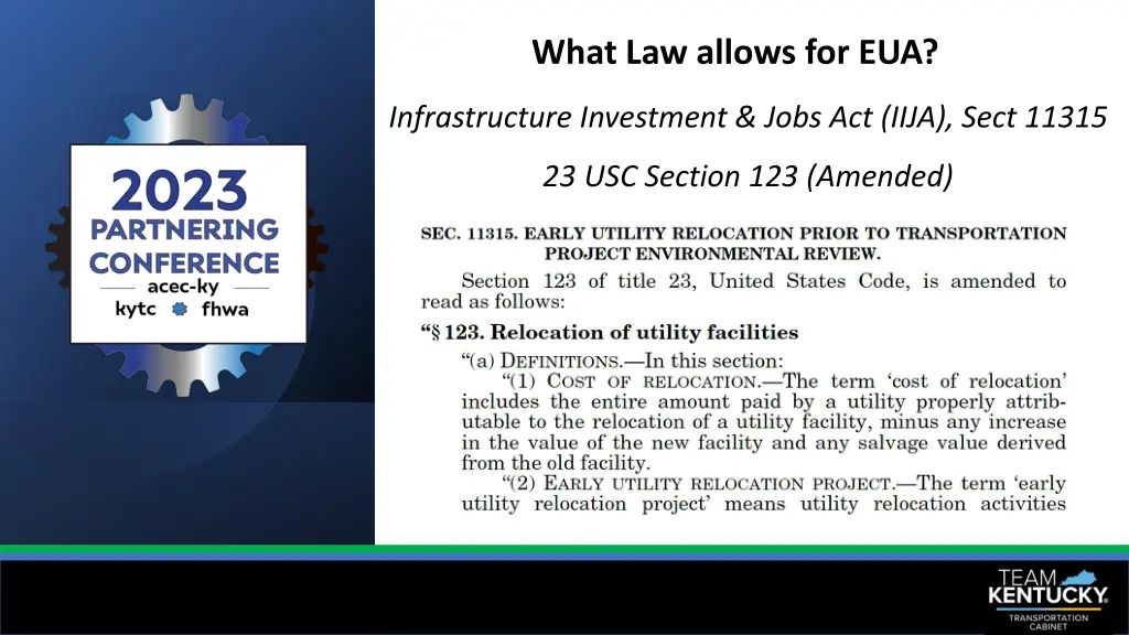 what law allows for eua