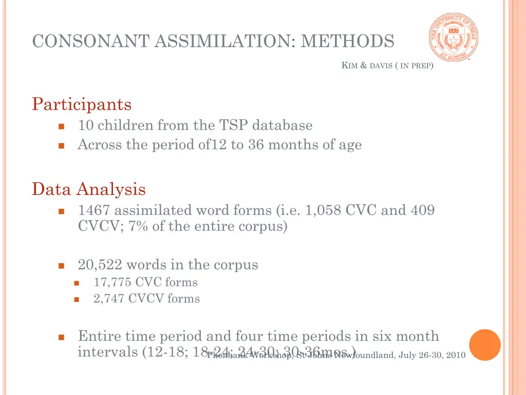 consonant assimilation methods k im davis in prep