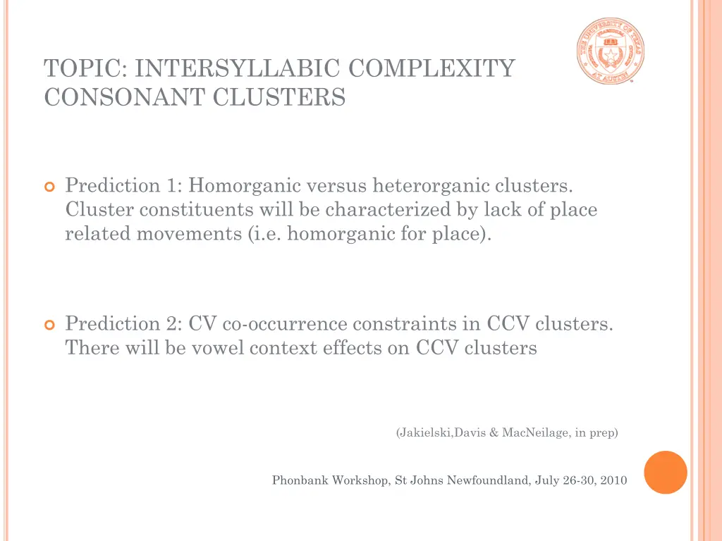 topic intersyllabic complexity consonant clusters