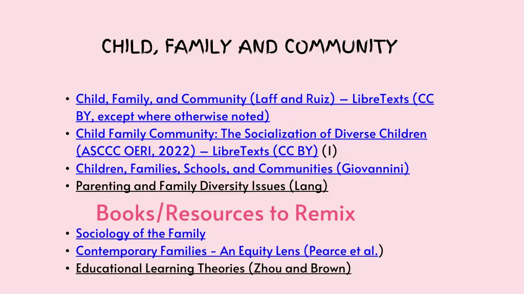 child family and community