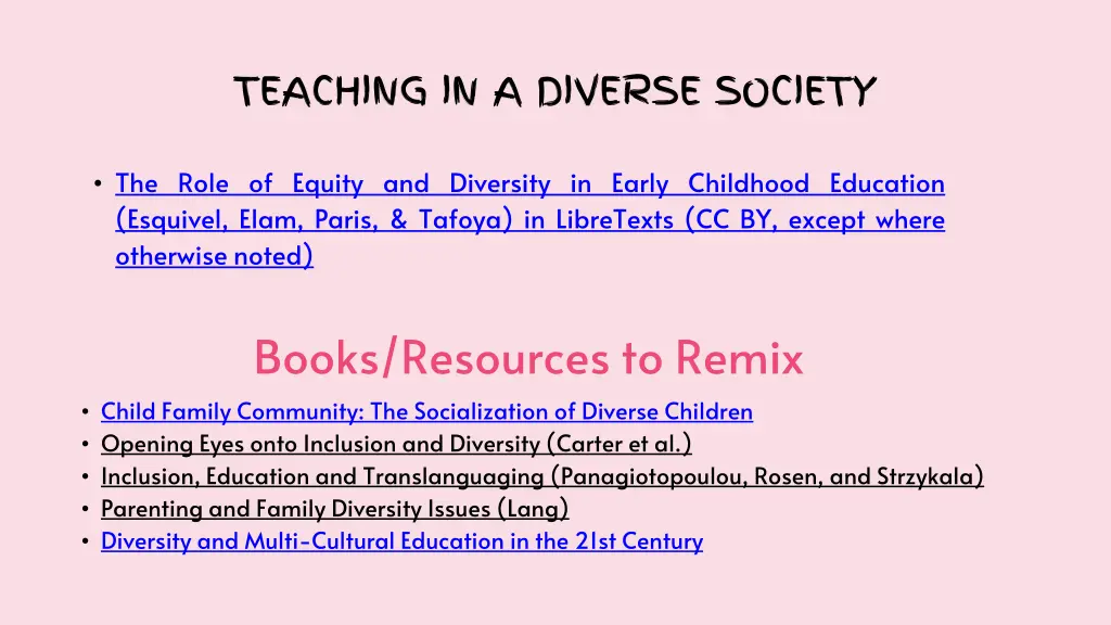 teaching in a diverse society