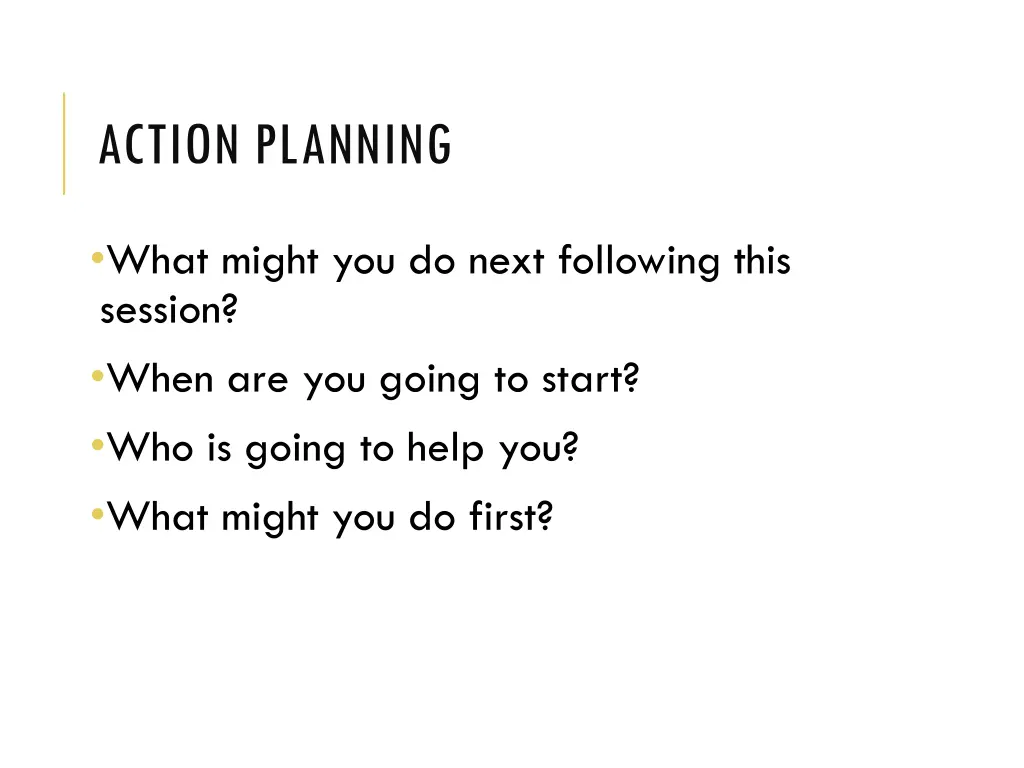 action planning