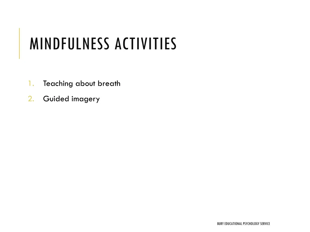 mindfulness activities