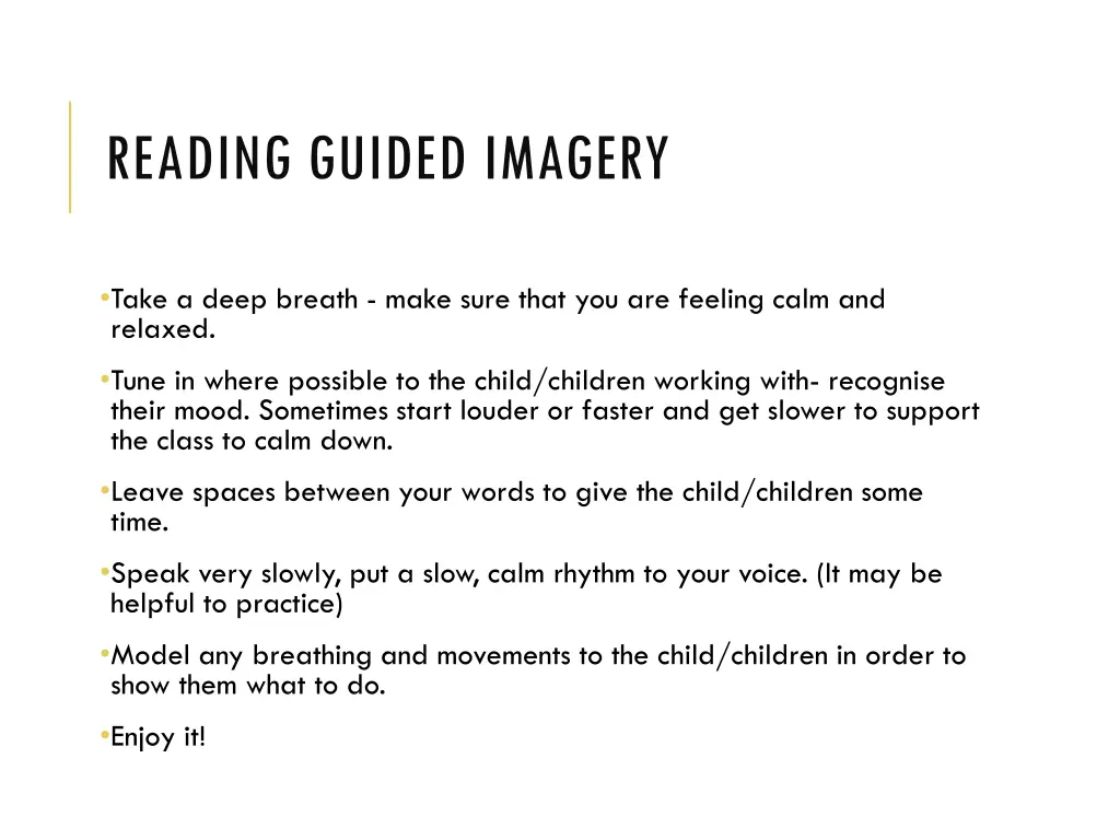 reading guided imagery