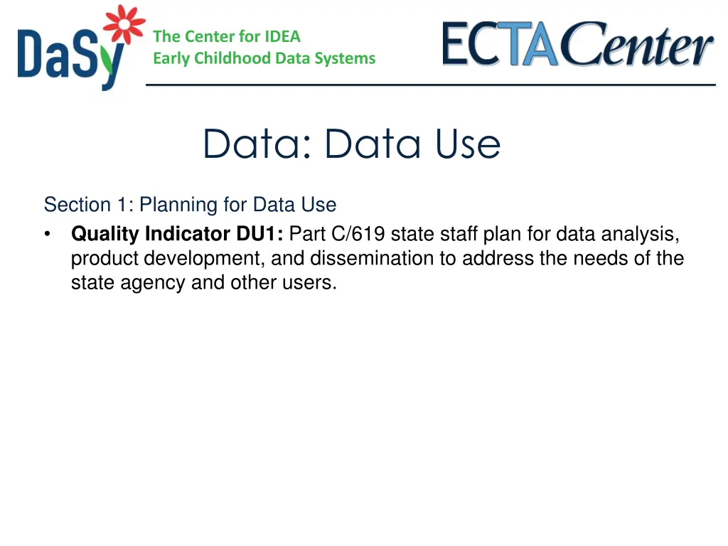 the center for idea early childhood data systems 29