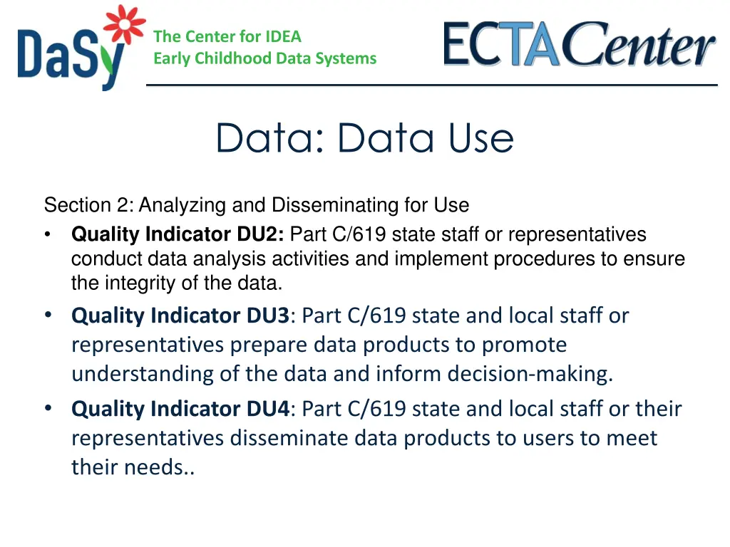 the center for idea early childhood data systems 30