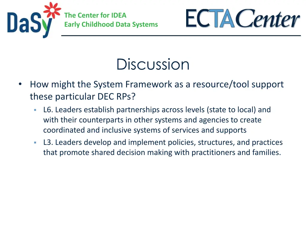 the center for idea early childhood data systems 33