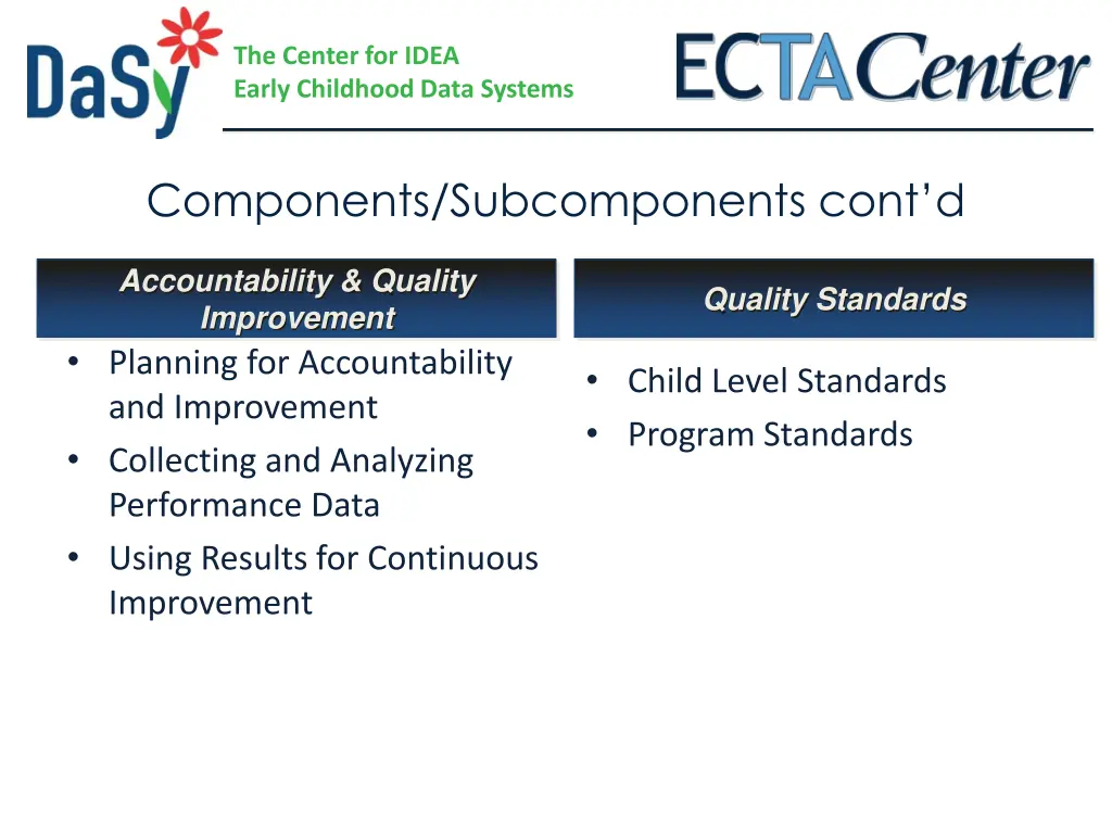 the center for idea early childhood data systems 9