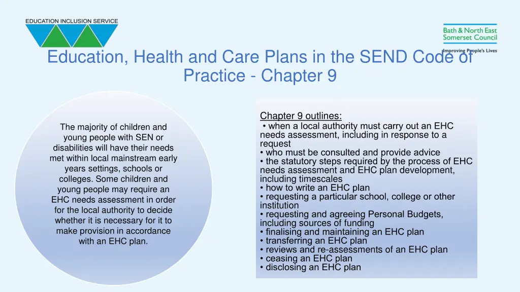 education health and care plans in the send code