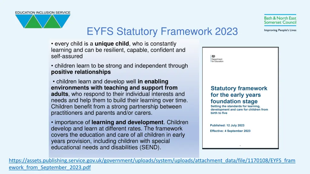 eyfs statutory framework 2023 every child