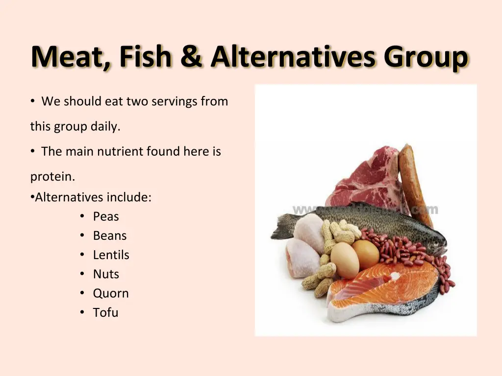 meat fish alternatives group