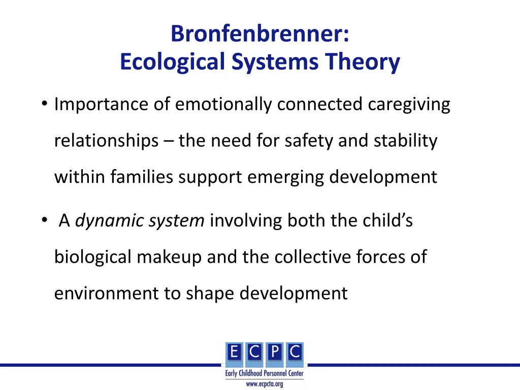 bronfenbrenner ecological systems theory