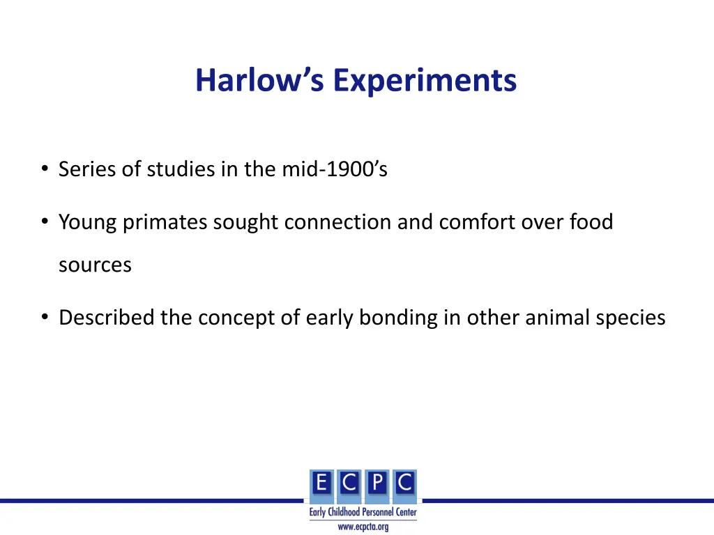 harlow s experiments