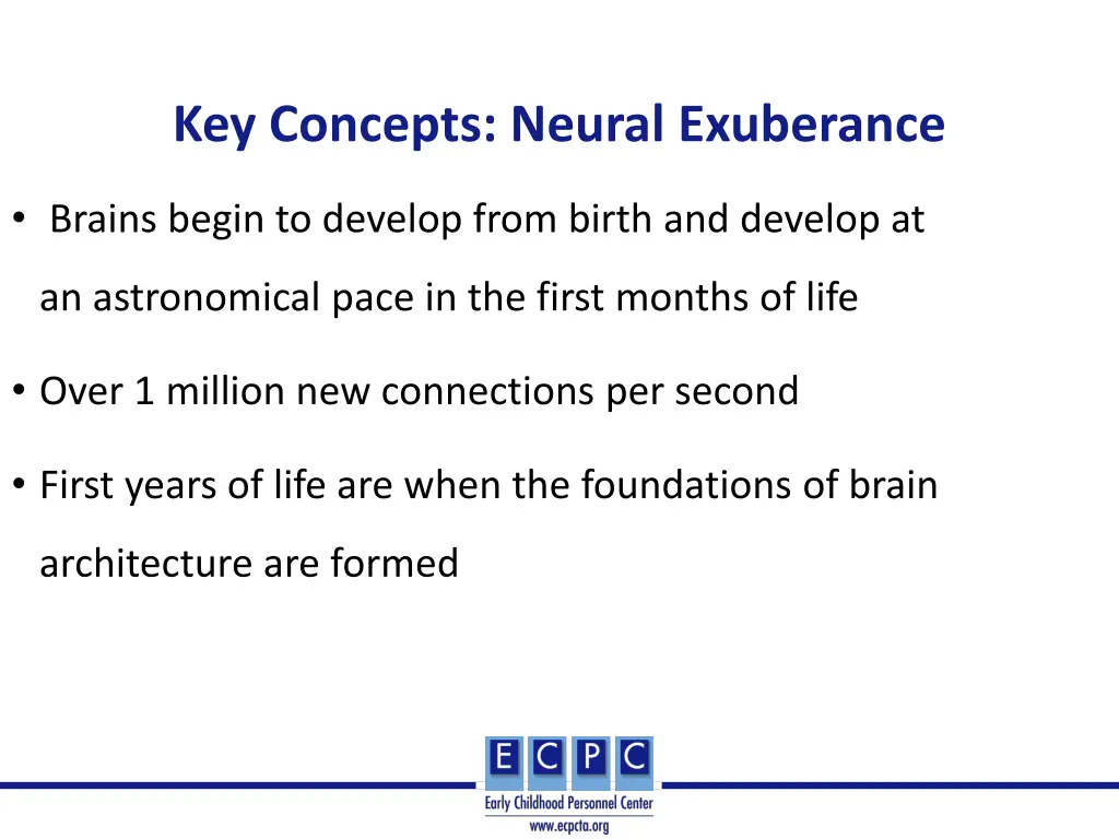 key concepts neural exuberance