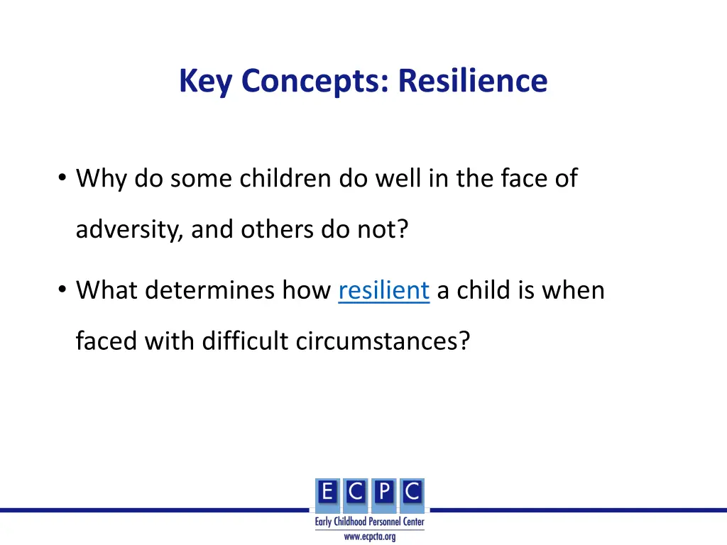 key concepts resilience