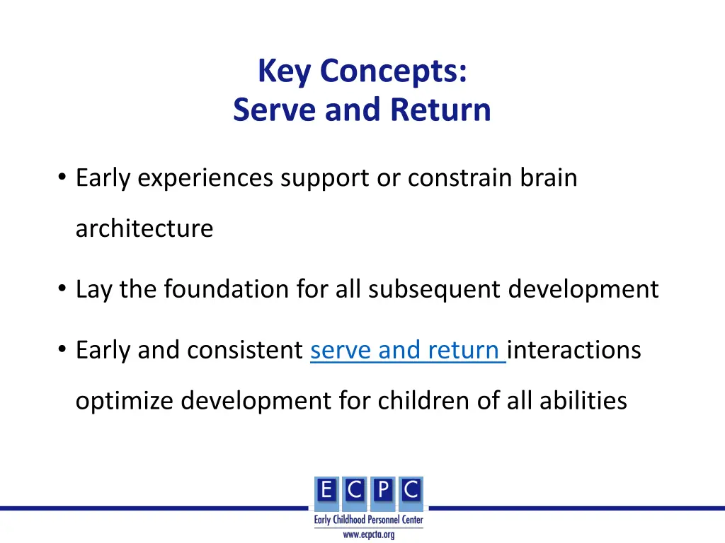 key concepts serve and return