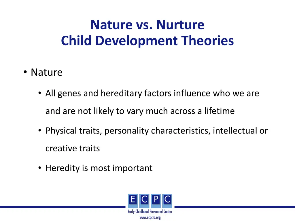 nature vs nurture child development theories