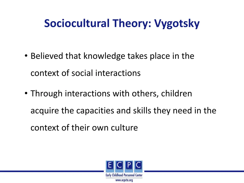 sociocultural theory vygotsky