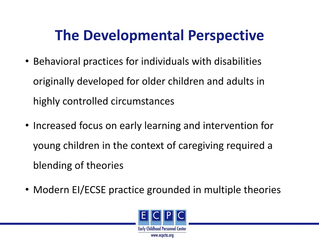 the developmental perspective