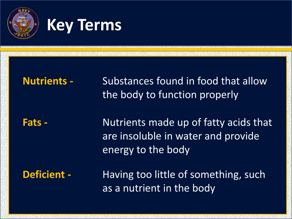 key terms