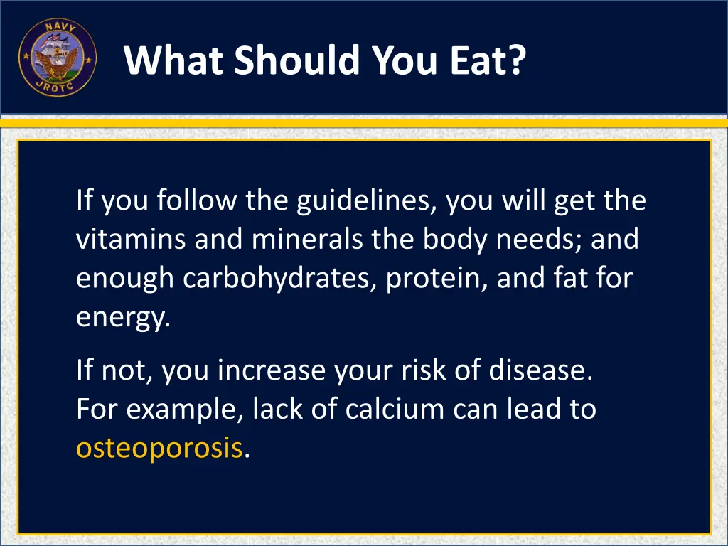 what should you eat 1