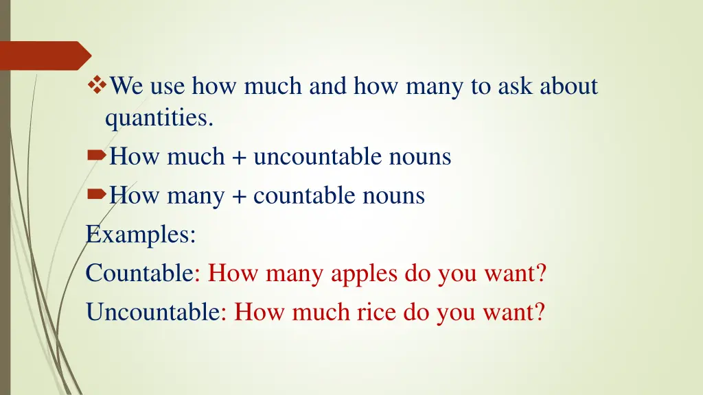 we use how much and how many to ask about