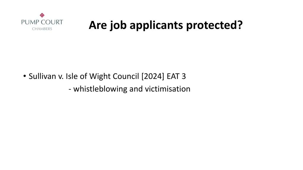 are job applicants protected