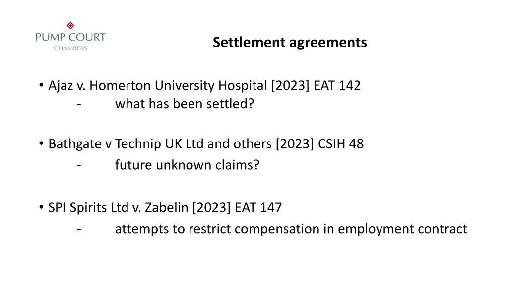 settlement agreements