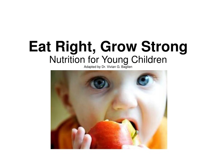 eat right grow strong nutrition for young