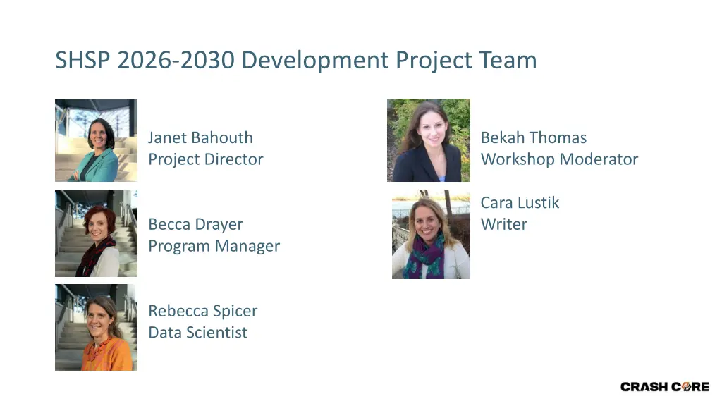 shsp 2026 2030 development project team