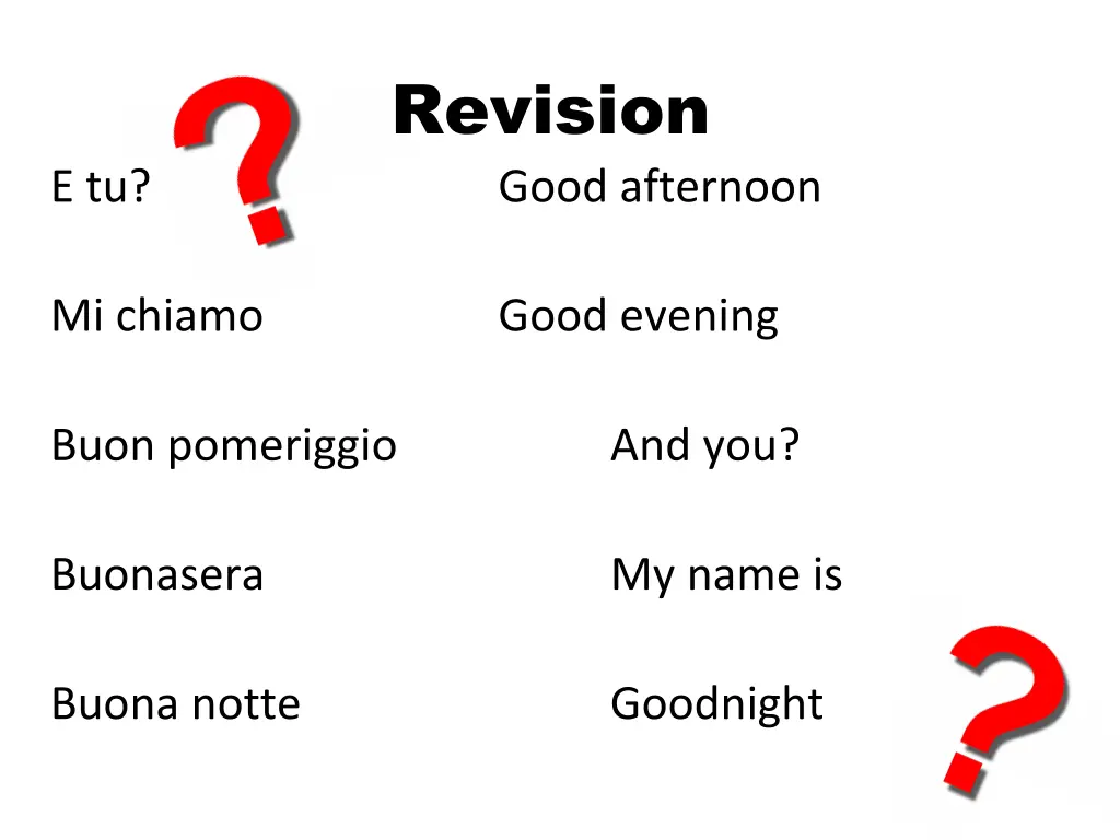 revision good afternoon