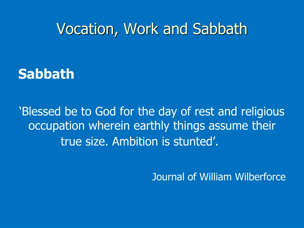 vocation work and sabbath 5