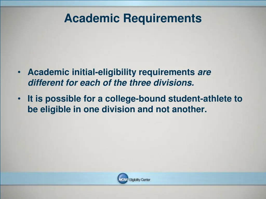 academic requirements