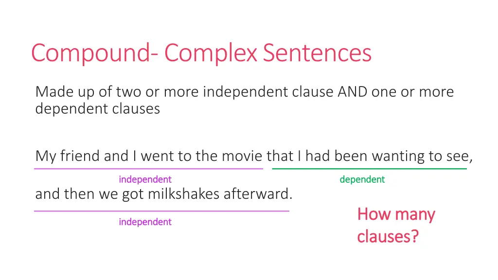 compound complex sentences