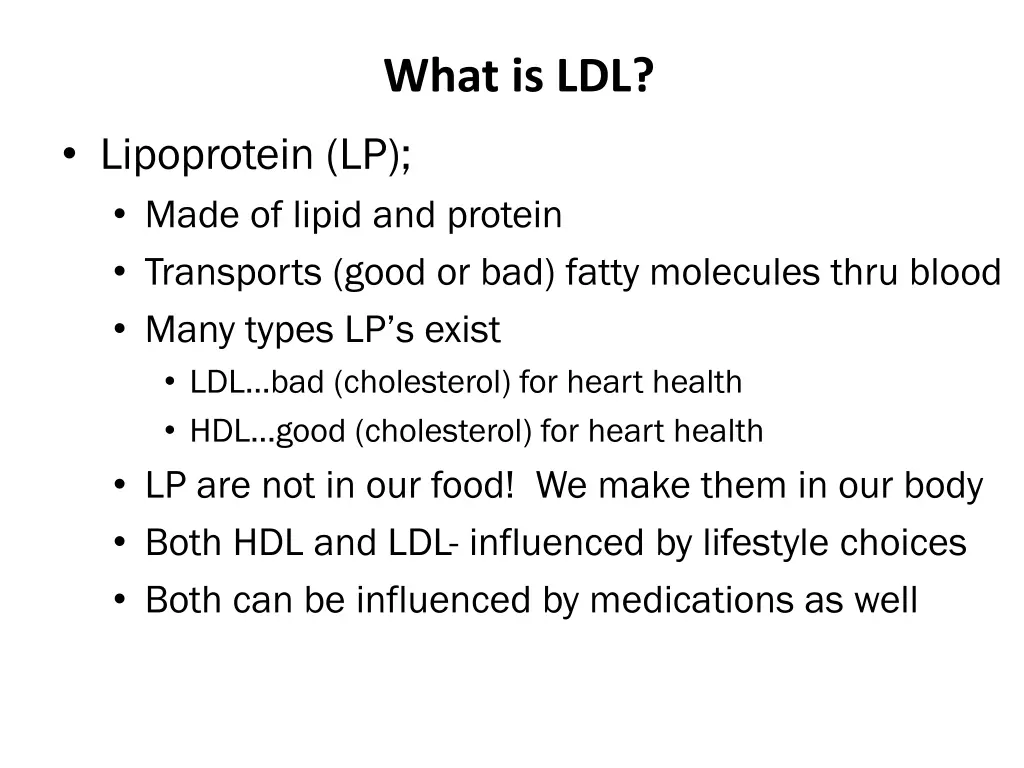 what is ldl