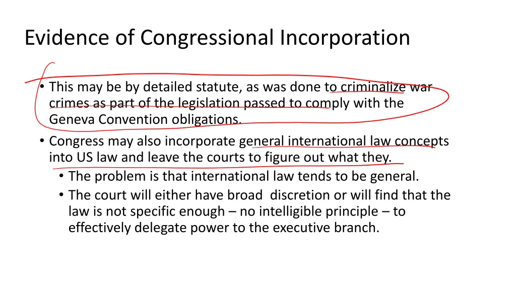 evidence of congressional incorporation