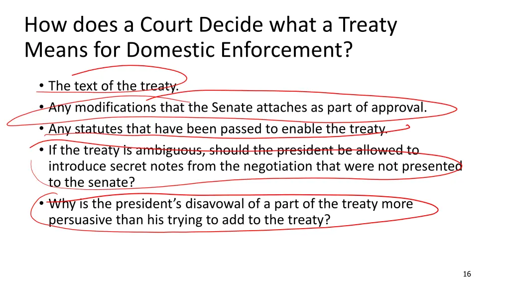 how does a court decide what a treaty means