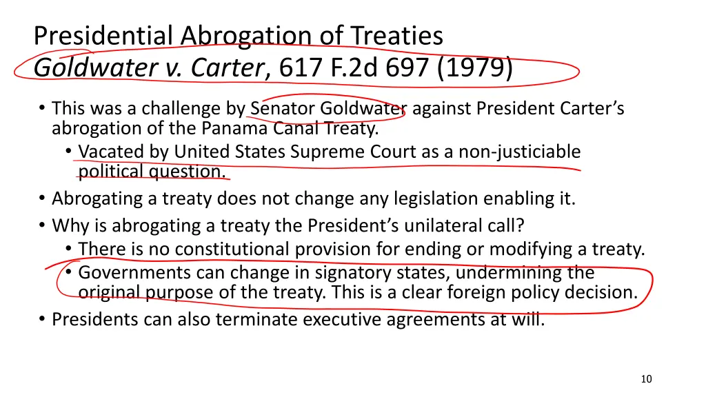 presidential abrogation of treaties goldwater