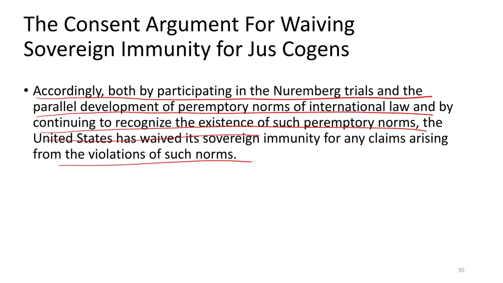 the consent argument for waiving sovereign