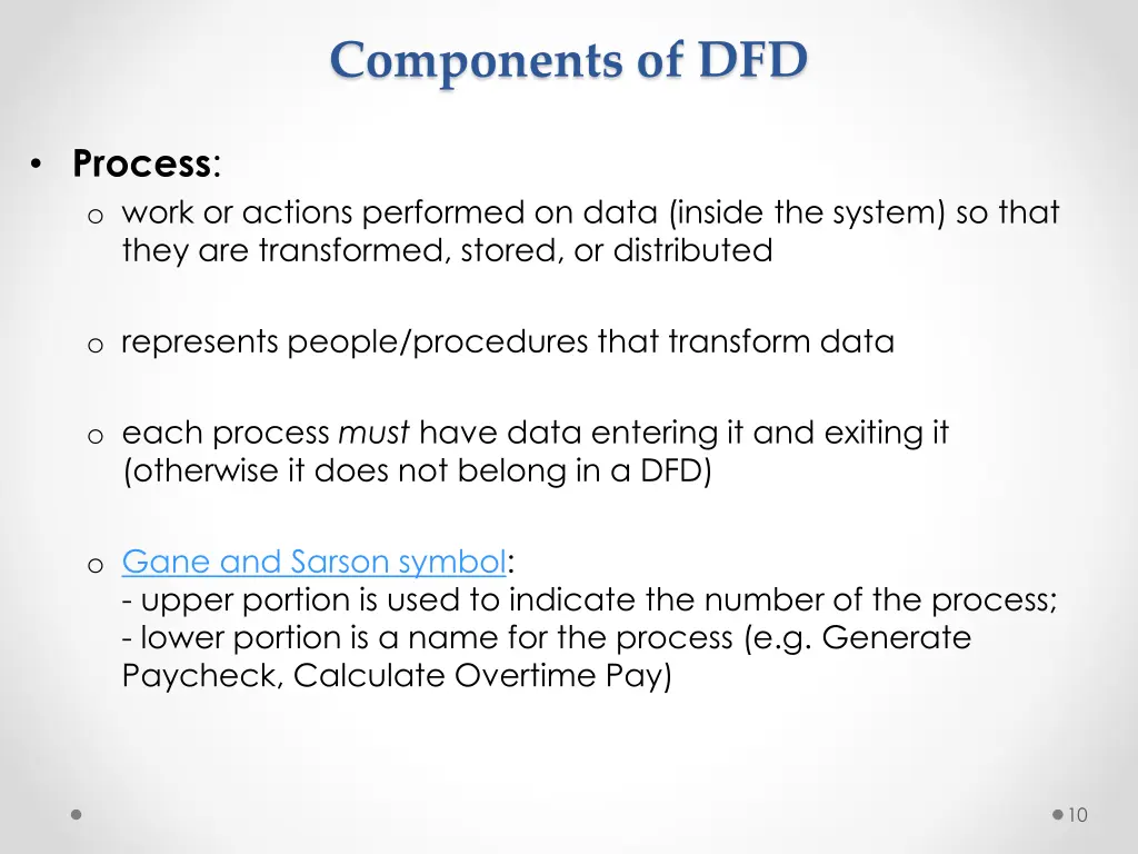 components of dfd 1